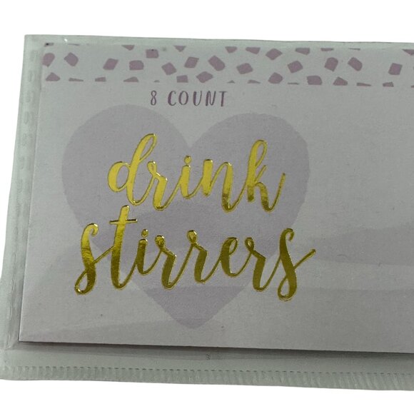 Set of 2 XO Glitter Drink Stirrers Valentine Cocktail Swizzle Sticks Barware - Picture 6 of 14